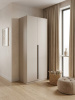 Шкаф 2-х створчатый Практик (велюр). Штанга + полки