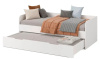 Кровать Дабл 190х90 с доп. спальным местом (велюр + белый) от Династия Kids