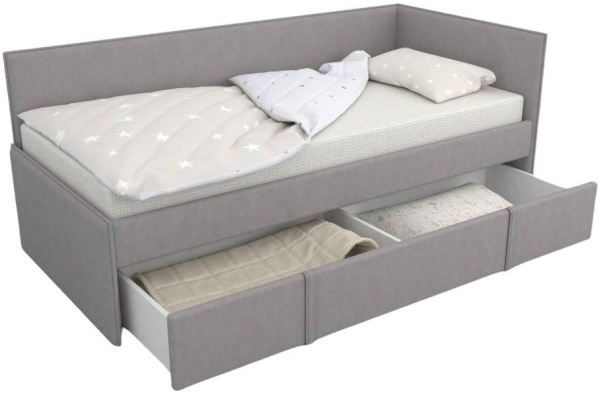 Угловая кровать МОНО 90х190 с ящиком (цвета разные)