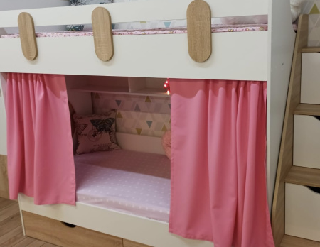 Комплект занавесок (2 шт) цвет розовый  от Династия Kids