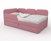 Угловая кровать Соната Пинк 90х190 с доп. спальным местом (универсальный угол)