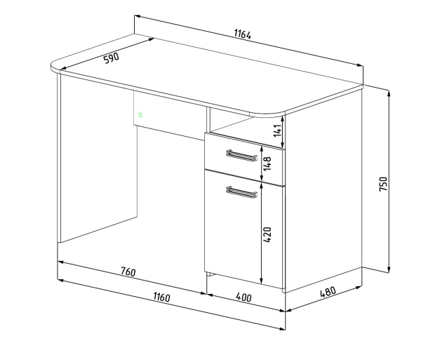 Стол коллекции Твой Стиль  от Династия Kids