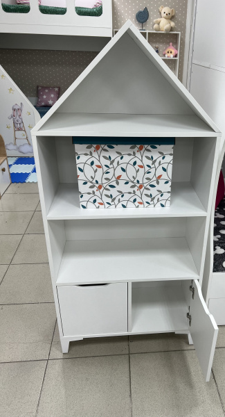 Стеллаж-Домик 6 (цвет: белый) от Династия Kids