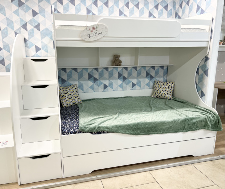 Кровать Биг 120х200 (цвет белый) от Династия Kids