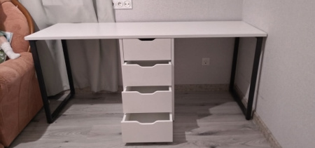 Стол Дуэт 2000 мм (дуб каньон + опоры черные) от Династия Kids