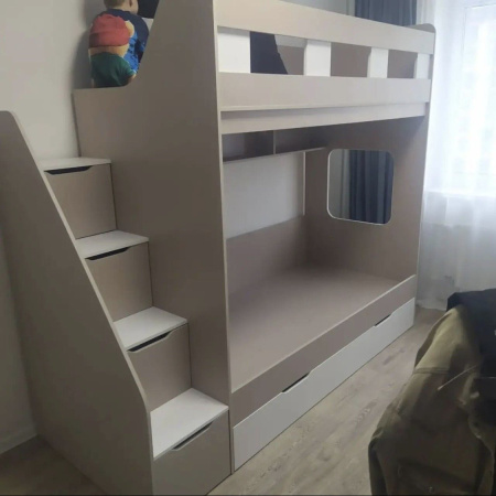 Кровать двухъярусная Твинс 190х90 (серебро + белый) от Династия Kids