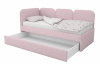 Угловая кровать Соната Пинк 90х200 с доп.спальным местом (универсальный угол)