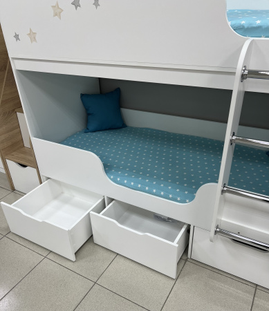 Двухъярусная кровать Малыш Двойняшки 180х80 от Династия Kids