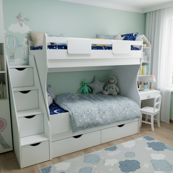 Кровать двухъярусная Альфа Мини 160х80