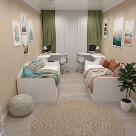 Кровать 190х90 коллекции Умка NEW (ручки - дуб) от Династия Kids