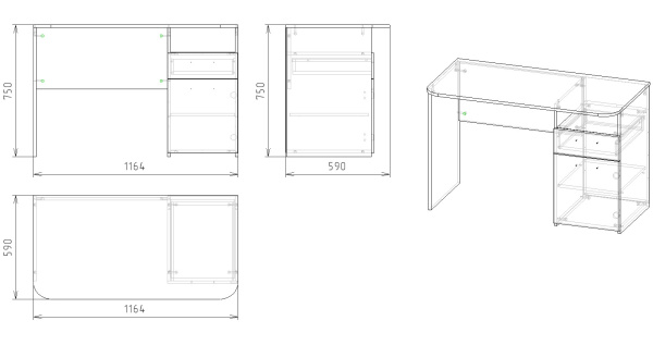 Стол коллекции Твой Стиль  от Династия Kids