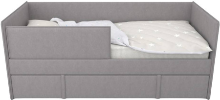 Мягкая кровать Моно 90х190 (с ящиком для белья) 