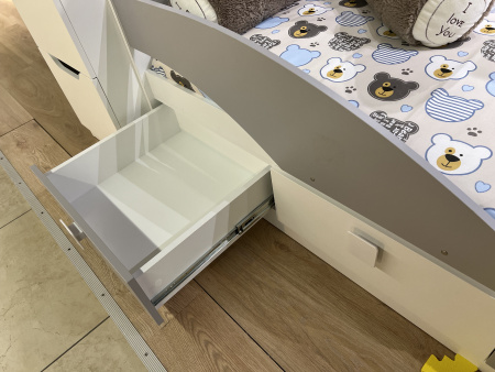 Кровать 160х80 Умка-5 (серебро+белый)  от Династия Kids