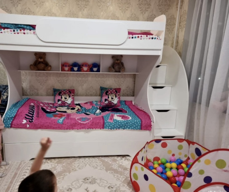 Кровать Биг 90х200 (цвет белый) от Династия Kids