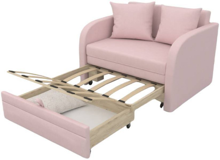 Диван выкатной Малыш Пинк 900 мм (подушки с принтом) 