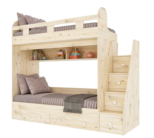 Двухъярусная кровать Юниор-2 (гаскон пайн) 190х80
