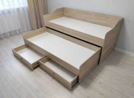 Выдвижная кровать 200х90 Портал + 2 съемных бортика  от Династия Kids