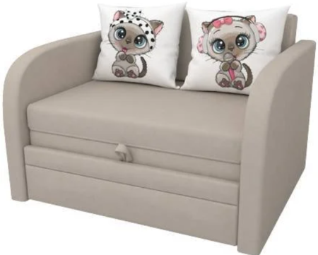 Выкатной диван Малыш Карамель 1100 мм (подушки с принтом)