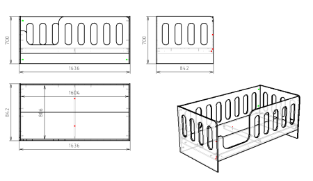 Кровать Сказка 160х80 (правый/левый бортик) от Династия Kids