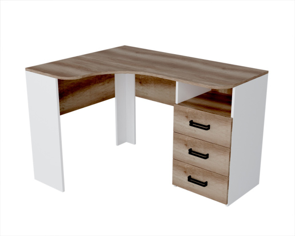 Стол угловой Твой Стиль с 3 ящиками