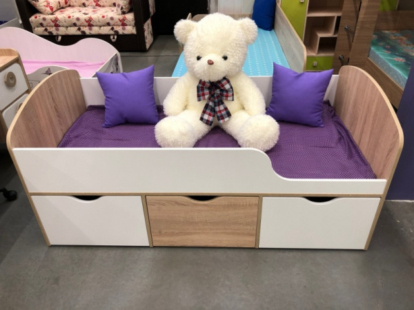 Кровать детская Малыш 80х160 (цвет белый) от Династия Kids