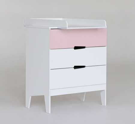 Комод Albero белый/розовый (со съемным пеленальным столом) от Династия Kids
