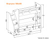 2-х ярусная кровать Фортуна (корпус дуб сонома + фасады белые) 180*80 от Династия Kids