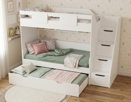 Кровать-чердак коллекции Мозаика 190х90  от Династия Kids