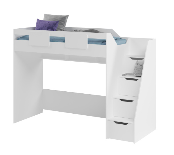 Кровать-чердак 200х90 коллекции Мозаика-2  от Династия Kids