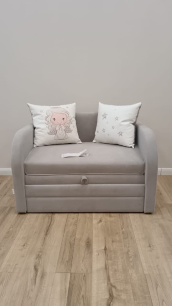 Диван выкатной Малыш Blue 700 мм (подушка с принтом) 