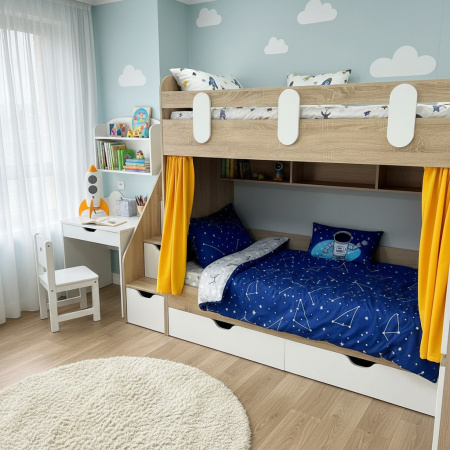Двухъярусная кровать Фортуна 180х80 (размеры и цвета разные) от Династия Kids