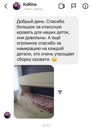 Кровать двухъярусная Альфа 180х80 с бортиком от Династия Kids