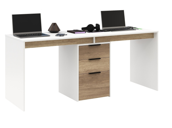 Стол Тандем 1800 мм для 2 детей (фасады дуб каньон)