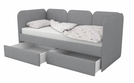 Мягкая кровать 80х160 Соната Пинк с 2 ящиками