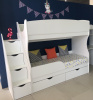 Кровать двухъярусная Альфа 180х80 с бортиком от Династия Kids