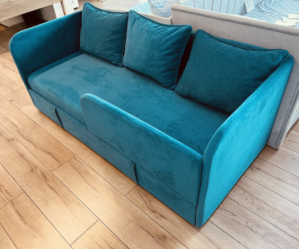 Диван-кровать Кэви (правый или левый бортик). Велюр Тедди  от Династия Kids