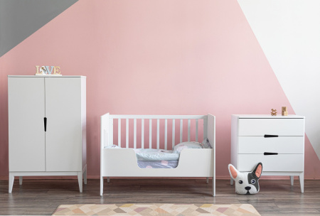 Кроватка-стол Миа 120х60 белый/белый  от Династия Kids