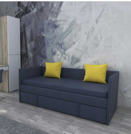 Мягкая кровать Моно 90х190 (с ящиком для белья) 