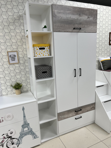 Приставка-стеллаж угловая (цвет белый) от Династия Kids