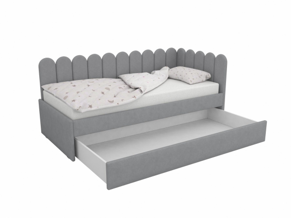 Угловая кровать Элис Шоколад 90х190 с доп.спальным местом (универсальный угол)