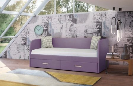 Мягкая кровать Слайт Классика 80х160 (велюр Тедди) от Династия Kids