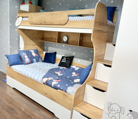 Кровать двухъярусная Биг 120х200 (левая) от Династия Kids