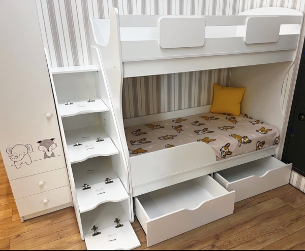 Двухъярусная кровать Альфа МИНИ 160х80  от Династия Kids