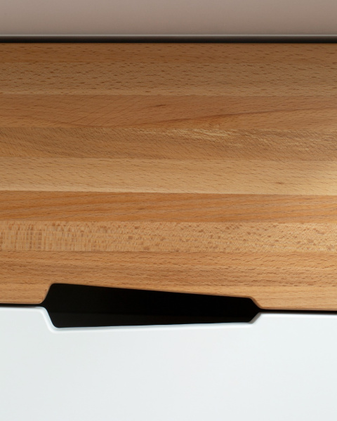 Комод Aлберо белый/дерево (со съемным пеленальным столом) от Династия Kids
