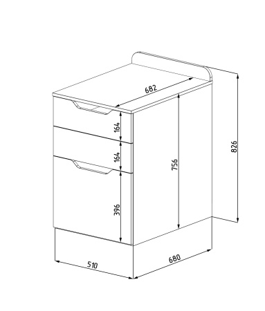 Тумба-комод для стола Лайт Лофт  от Династия Kids