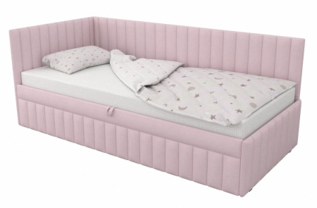 Угловая кровать 90х190 Софт Up Pinky с подъемным механизмом
