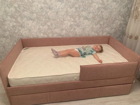 Мягкая кровать Моно 90х190 (с ящиком для белья) 