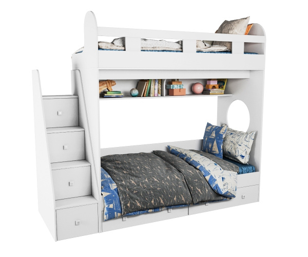Кровать двухъярусная Юниор-1 (спальные места 160х80) от Династия Kids