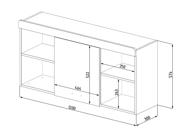 Полка-1 коллекции Формат от Династия Kids