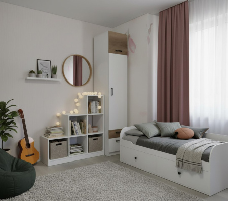 Кровать Норд 190х90 + пенал Твой Стиль + стеллаж детский от Династия Kids